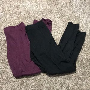 TWO pairs of PINK leggings